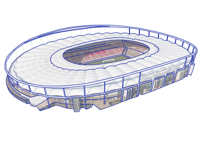 Imagen del Estadio de Stuttgart, donde se juega la Eurocopa 2024