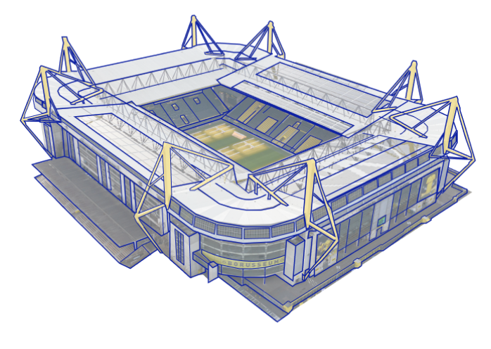 Imagen del Estadio BVB Dortmund, donde se juega la Eurocopa 2024